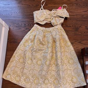 Lily Pulitzer gold 2 piece NWT